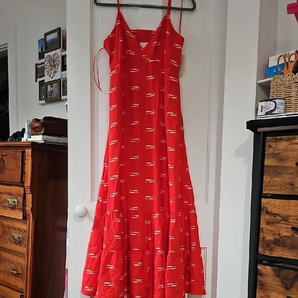 NWT A New day Red Maxi Dress Size L - Picture 1 of 6